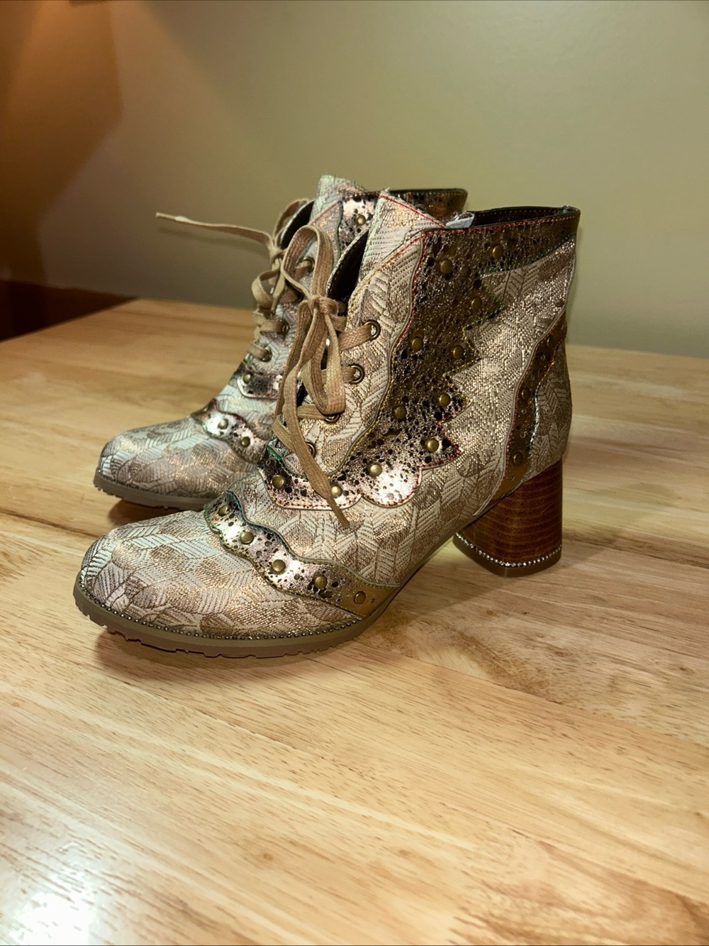 Spring Step L'Artiste Women's Ankle Boot 38 Euro 7.5 / 8 US Haisley Booties NWOB